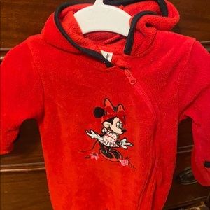 Mini mouse Baby Girls RED MINNIE MOUSE SNOWSUIT